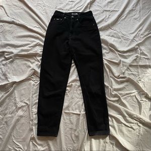 vintage black high waisted mom jeans